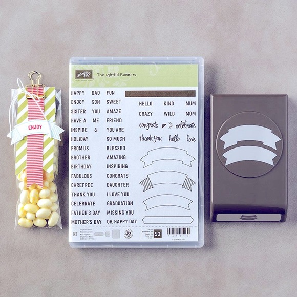 Stampin Up Thoughtful Banners bundle stamp + punch